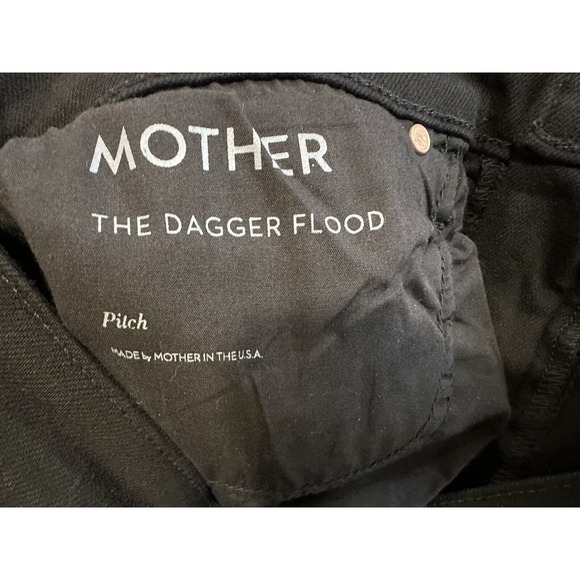MOTHER The Dagger Flood Pitch Black Jeans Size 29 NWOT - Picture 8 of 10